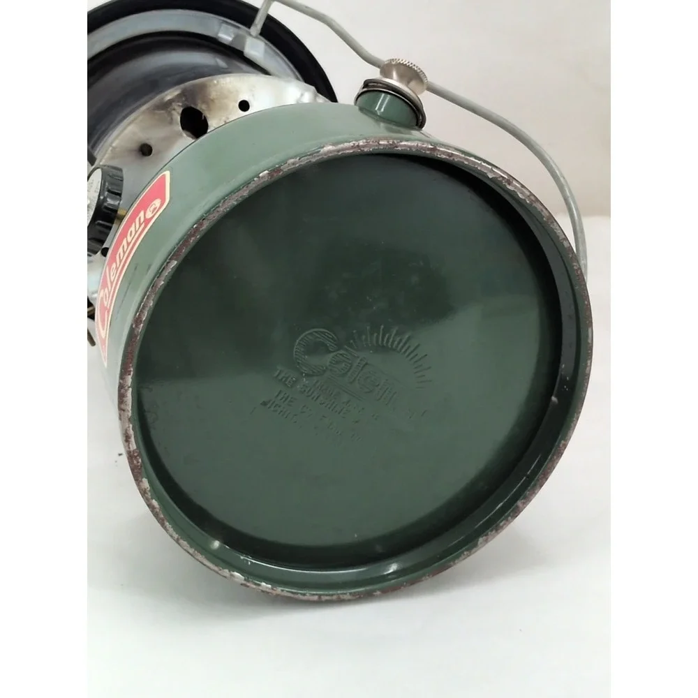 Green COLEMAN 220F 1 - 1971 Double Mantle 220F195 Lantern W/ Box Good Shape Camp